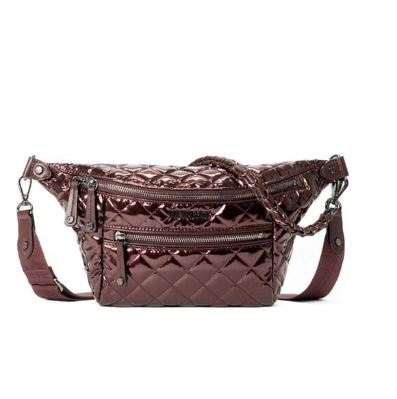 MZ Wallace Handbags - MZ Wallace Bordeaux Crosby Small Crossbody Sling Bag